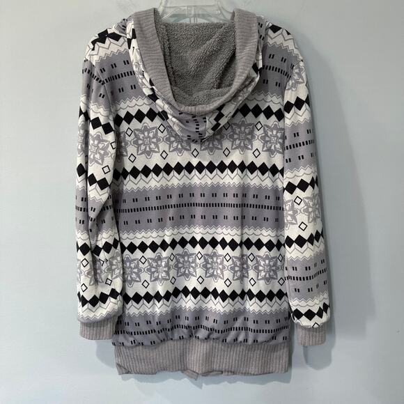 LiuSiRan fleece lined cardigan size Large - Picture 3 of 5